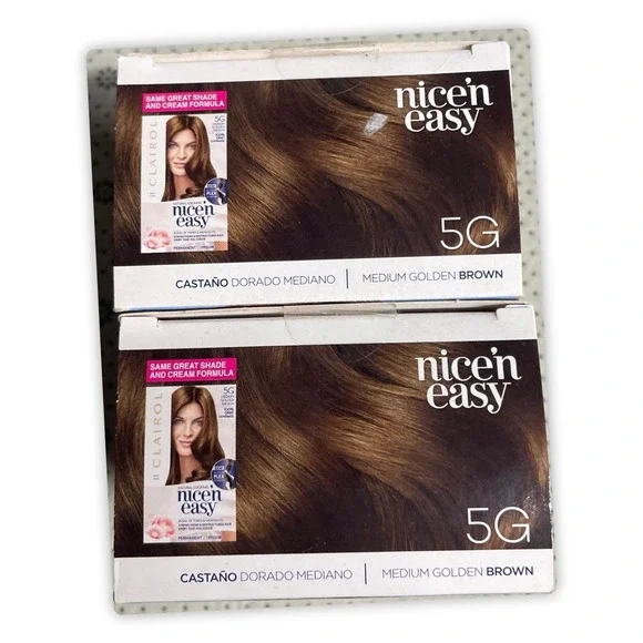 Clairol Nice'n Easy Permanent Hair Color, 5G Medium Golden Brown, Pack Of 2 - Picture 4 of 5